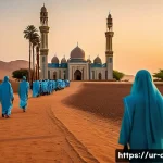 Home 18 지부티의 주요 종교적 의식 - **"A vibrant and spiritual dawn in Djibouti, capturing the essence of 'Islam rooted in Djiboutian so...