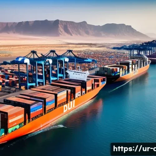 Home 29 지부티와 스타트업 생태계 - **A Busy Djibouti Port, Global Trade Hub**
A wide-angle, dynamic shot of Djibouti's modern port ...