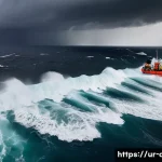 Home 16 지부티 해양 사고 구조 사례 - A highly detailed scene of a Djibouti maritime rescue team in action during a stormy sea incident, w...